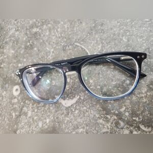 Clearly Basics Black-to-Blue Ombre Full-Rim Glasses